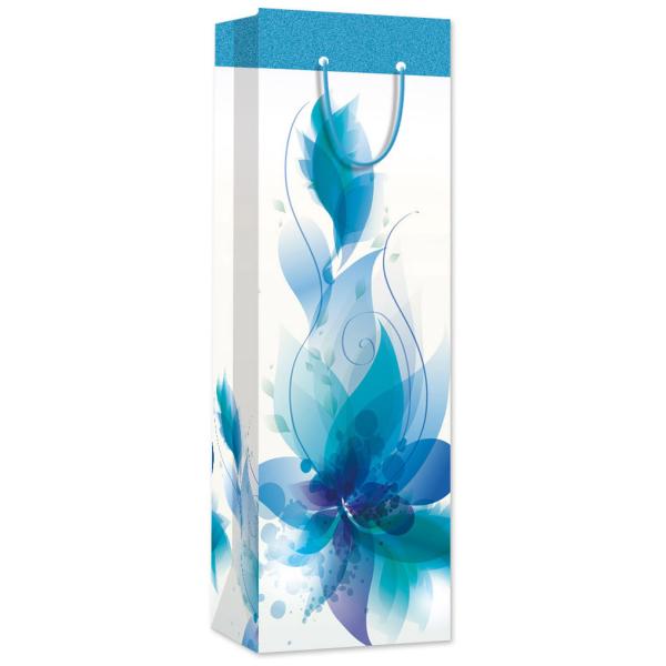 Flower Pattern Paper Wine Bottle Bags for daily wine selling and shopping