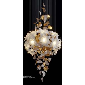 Villa Hollow Living Room Full Copper Chandelier LED Light End Flower Lamp Custom