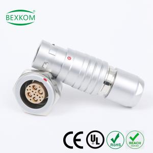 China Metal shell brass chrome plated EMC shielding Waterproof high end use push pull locked compatible to LEMO ODU Fischer Circular connectors on sale