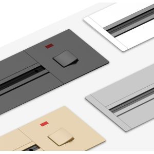 16A Self Grounding Power Track Socket Aluminum Alloy 250V