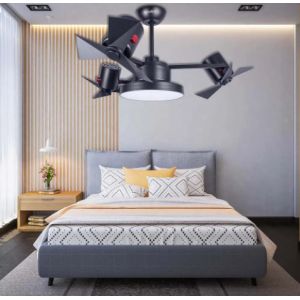 ECO Chandelier Bathroom Ceiling Fan With Light Household Use