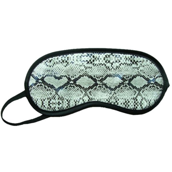 Quality Travel Sleeping Blindfold Eyemask PU Material Customized On Pattern / Color with Snake Skin Pattern for sale