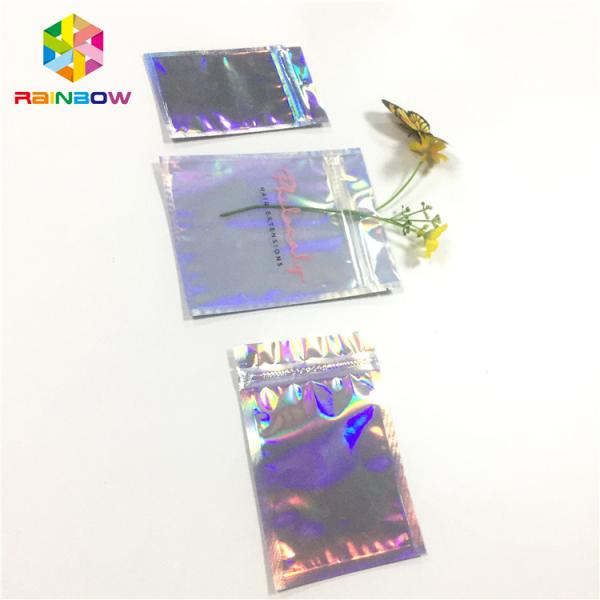 Waterproof Laminated Foil Pouch Packaging Zip Lock Hologram Laser Customized Printing