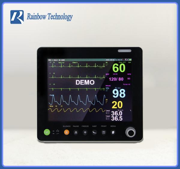 Quality Touch Screen Multi Parameter Patient Monitor With ECG HR PR SPO2 NIBP RESP TEMP for sale