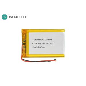 Wholesale 3.7V 1350mAh Rechargeable Li Ion Polymer Battery Pack 554247 for Mini Drone from china suppliers