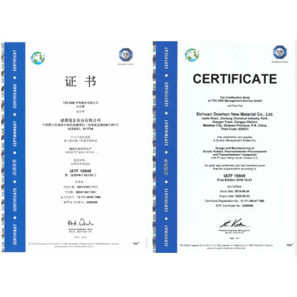 Dowhon Odorless Fuoroelastomer Rubber Slab FFKM O Rings Harsh Chemical Medium Environment Resistance 19