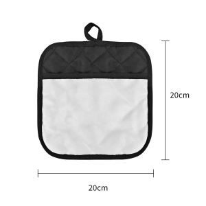 Black Linen Blank Sublimation Pot Holders With Pocket Custom Pot Holder Pads