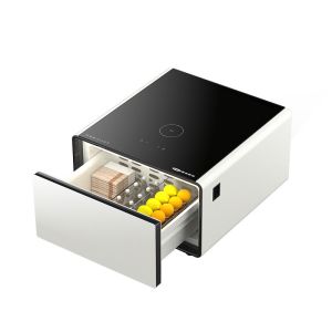Smart Coffee Table with Wireless Charging and Automatic Water Filling Fridge