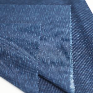 Blue Cationic Polyester Single Jersey Fabric Spandex Waffle Knit