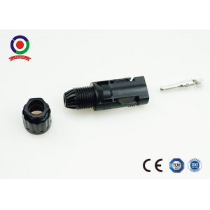 China Black Solar Panel Connectors with 6KV Test Voltage ≤5mΩ Contact Resistance and -40ºC~+125ºC Temperature Range on sale