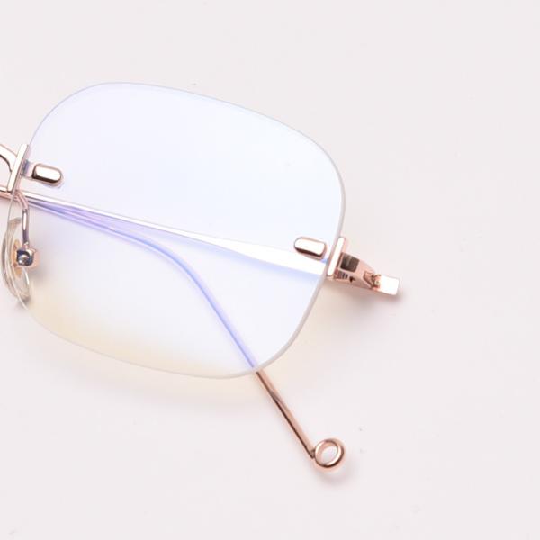 Flat Mirror Ladies Street Shooting Square Frameless Glasses Trendy 130MM