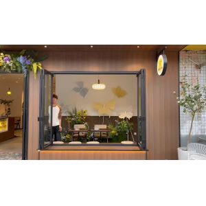 High Quality Bifold windows Aluminum Horizontal Folding Window White