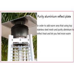 Outdoor silver 2270mm H wheel design swim pool gas real fire heaters with tilt