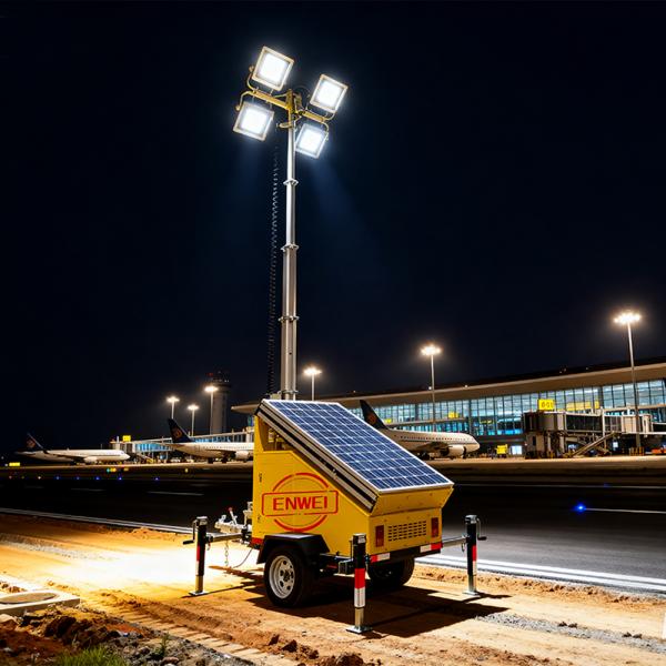 Quality Flexible Mobiles Olar Trailer LED Lights For Night Illumination Security Solution for sale