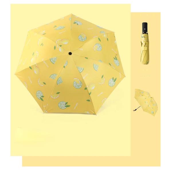 Custom Logo Printing Super Waterproof Portable Solid Color 3 Folding Auto Open Umbrella