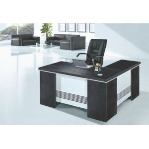 Wholesale modern wood black L type office manager table furniture in warehouse from china suppliers
