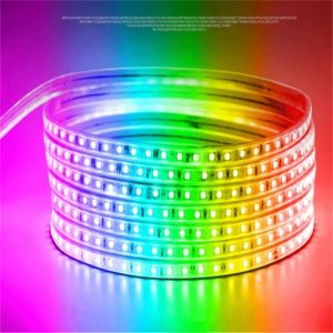 240V/230V/110V/220V RGB 5050 LED Strip Lights for Landscape with Remote IP65