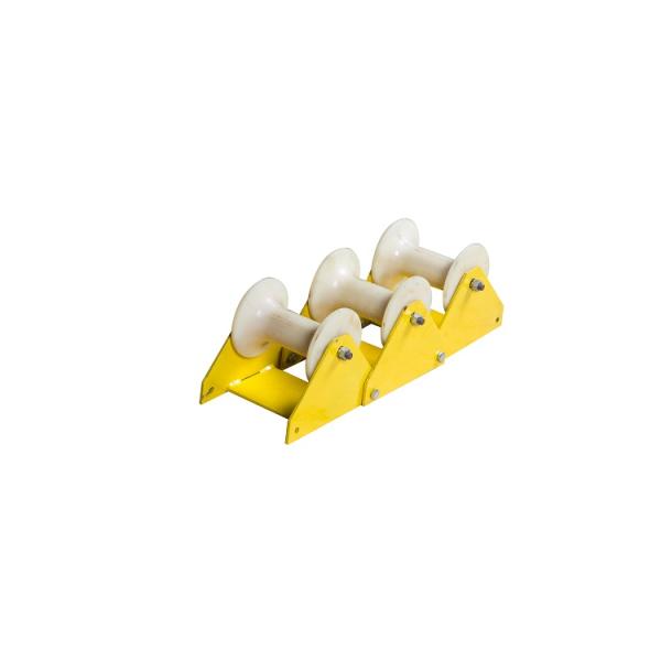CE Underground Cable Installation Tools , Multi-Type Triple Guide Manhole Cable Roller