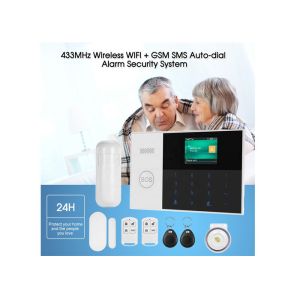 Buy cheap Wired Wireless Home Security Alarm System GSM WIFI Alarm DC 5V With Panic Button from wholesalers
