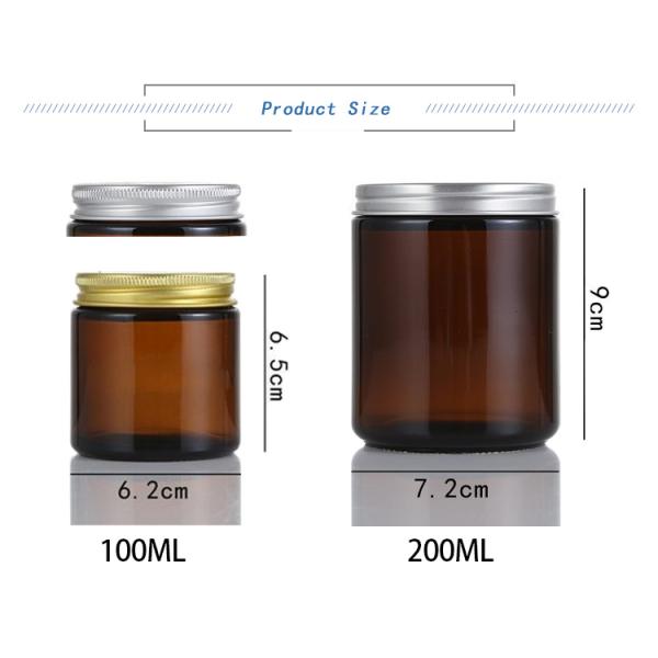 2oz 9 Oz 32oz Round Amber Jar Candles In Bulk Customizable