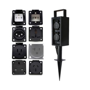 Outdoor Garden In-ground Lawn Insertion Electrical Power Sockets Outlet Stake