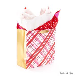 2024 Custom Valentine's Day Red Gift Shopping Paper Bags With Your Own Logo