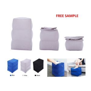 Airplane Inflatable Foot Rest Blue / Grey / Black Color 6P Certification