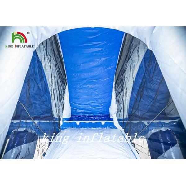 Frozen Castle Blow Up Bouncer Combo Slide Castle Blue / White PVC Tarpaulin Castle