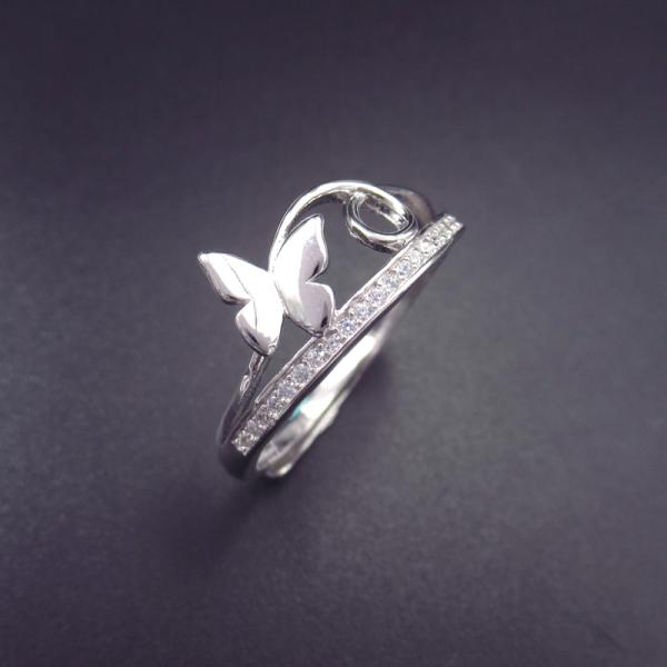 Minimalist Style Round Cubic Zirconia Ring With 925 Silver Thinner Shape