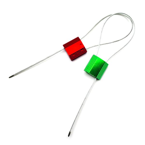US-CC182 Tamper Proof Pull Tight Aluminium Container Security Cable Seal with 1.8 mm Cable and 2.74 KN Tensile Strength