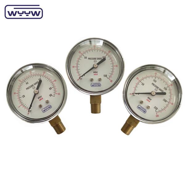 Aluminum Black Pointer Bellows Pressure Manometer for Accurate Pressure Readings