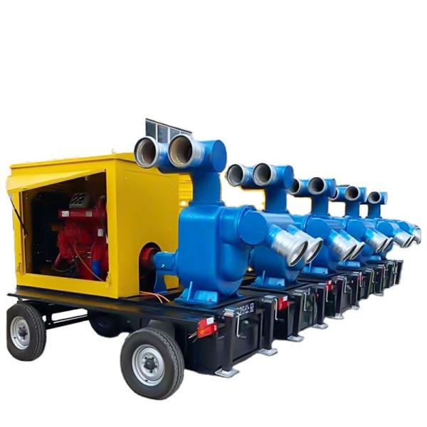 Flood Prevention Large Flow Diesel Engine Pump Movable for Water Treatment