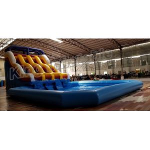 Wholesale Durable PVC Commercial Inflatable Water Slides With Swimming Pool from china suppliers