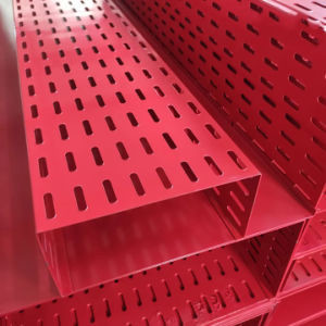 Quality 2m 6m Length Electrostatic Powder Coated Perforated Cable Tray with CP1-100x200 for sale