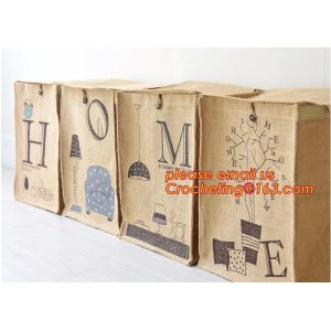 Custom-built hot sale jute clothes store receive cube storage basket, jute dirty