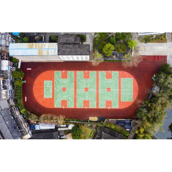 0.66N/mm2 Athletic Track Surfaces 13mm Synthetic Sport Ground Flooring
