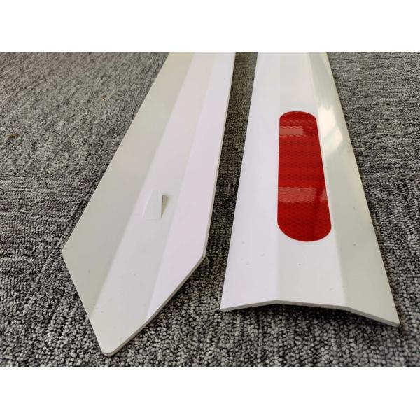 Beijing ROADSAFE 3 Fold Warning Flexible Reflective traffic guardrail road delineator post LOGO PVC sheet bollard High Quality-Red White