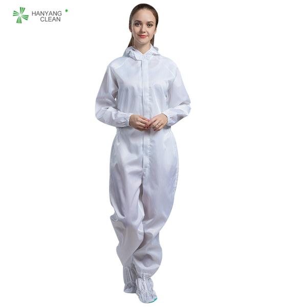ESD Sterilized Reusable Anti Static Coverall With Hood And Shoes Coverall For