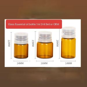Buy cheap 1ml 2ml 3ml Amber glass mugwort essential oil bottle from wholesalers