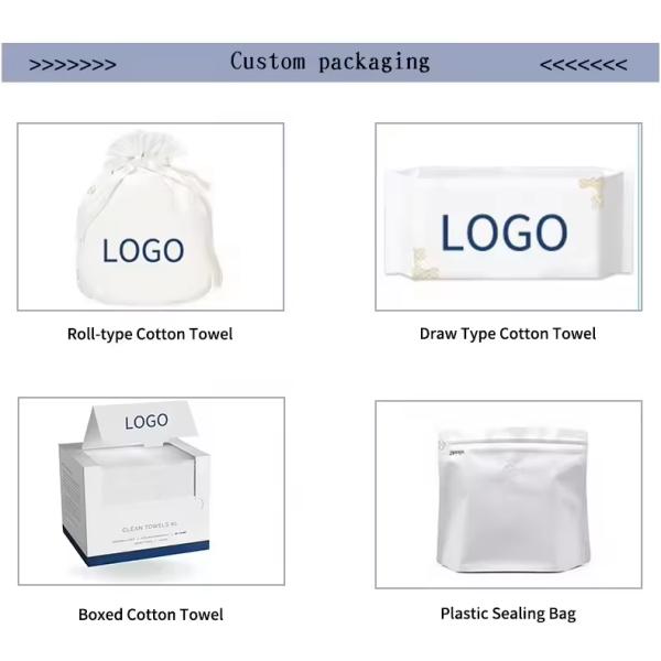 Customized Disposable Cotton Face Cloths Bamboo Pulp Square