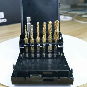 High Speed Steel 3-in-1 Combination Drill Tap with Hex Shank for CNC Machining