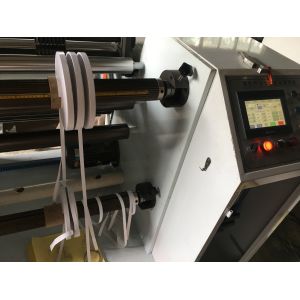 600mm Paper Slitting Rewinding Machine , AC380V Aluminum Foil Slitting Machine