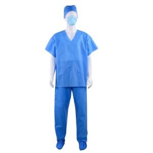 SMS Disposable Scrub Suits , Short Sleeve Scrubs Non sterile