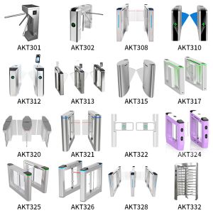 Stainless Steel Flap Barrier Turnstile with TTL232 Communication and 4 Pairs