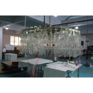 LED Modern Marignan Rectangular Chandelier 152cm Crystal Chandelier In Round