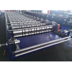 Colour Metal Trapezoidal Roofing Sheet Roll Forming Machine 16 Staions And 7.5KW