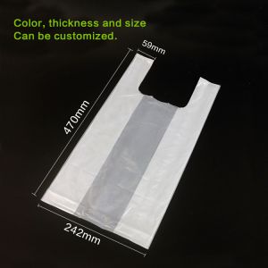Compostable 30cm Width Biodegradable T Shirt Bag PLA PBAT
