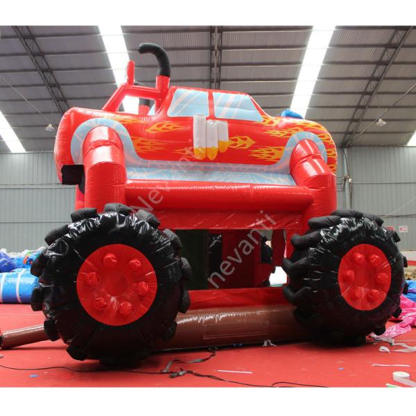 Kids Playground Inflatable Car Bouncing House 3D Design Air Blow UP Customized