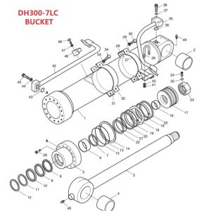 Doosan DH300LC-7 Hydraulic Distributor Bucket Pipe For Excavator Iron Pipe