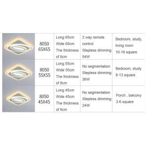Dimmable ultra-thin modern led ceiling lights for living room bedroom Remote